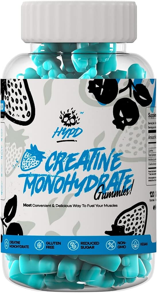 HYPD Creatine Monohydrate Gummies - for Men Woman, 5000mg Per Serving, 120 Count, Bodybuilding Supplement to Increase Muscle Size and Strength, 100% Vegan, Low Sugar, Gluten Free, Non-GMO : Health Household